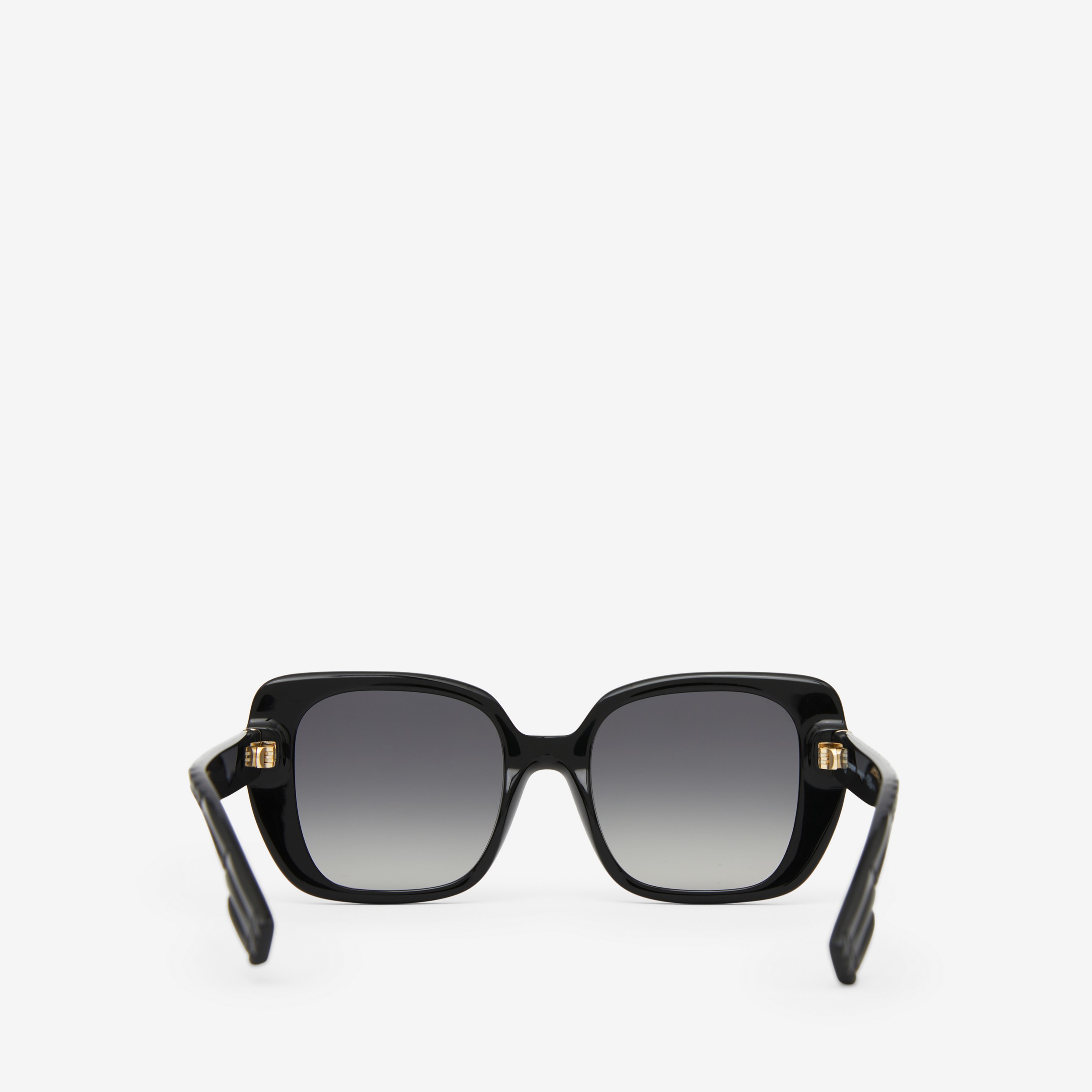 Monogram Motif Oversized Square Frame Lola Sunglasses in Black - Women | Burberry® Official - 3