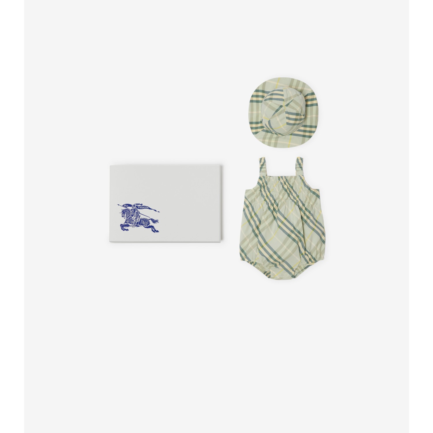 Check Cotton Two-piece Baby Gift Set