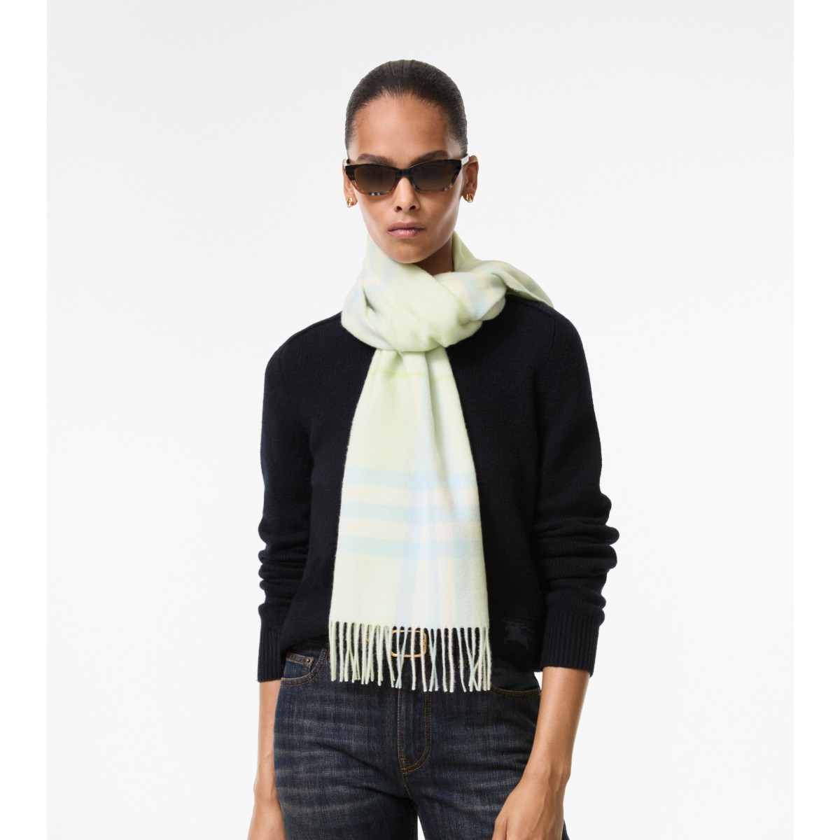  Check Cashmere Scarf