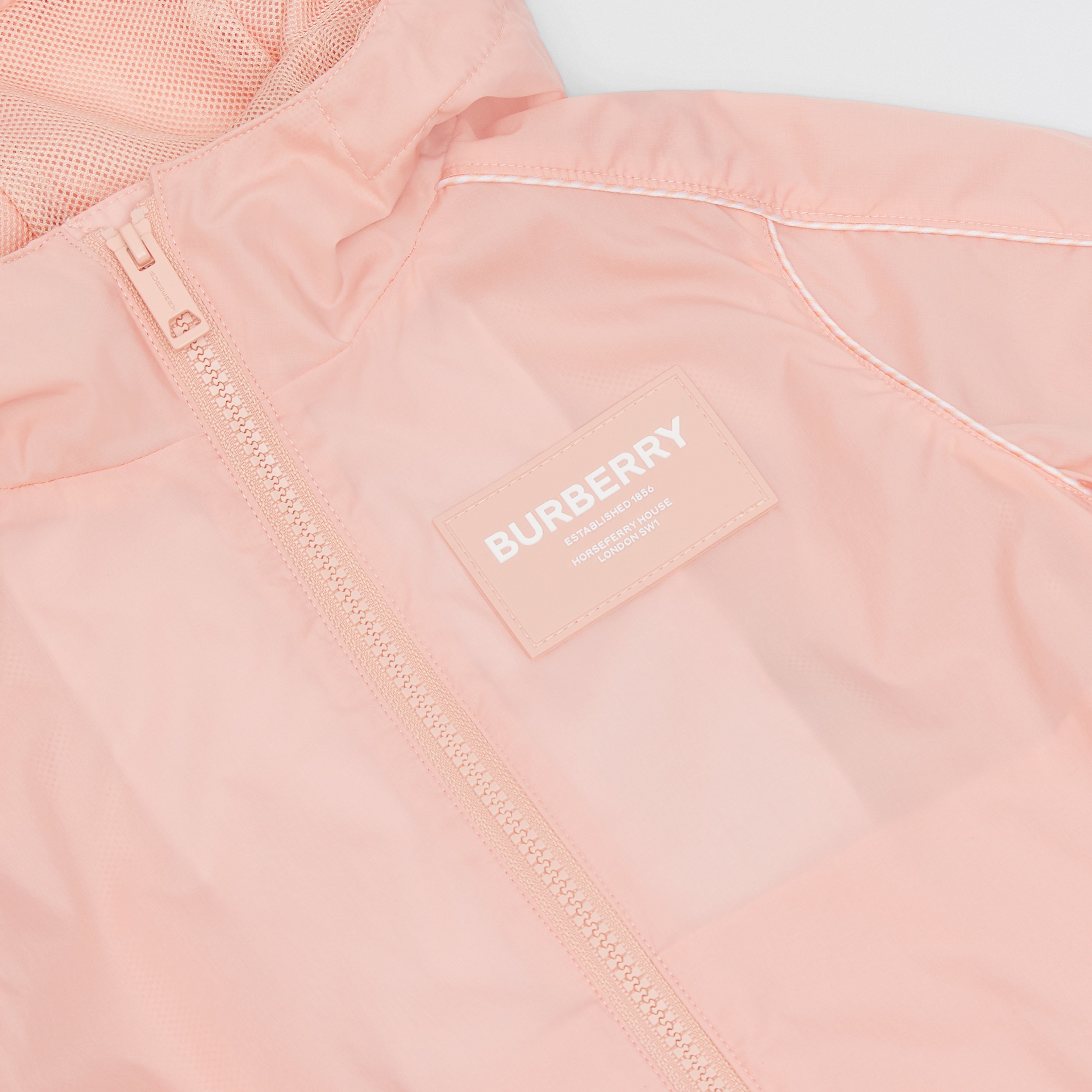 Horseferry Appliqué Hooded Jacket in Light Clay Pink | Burberry® Official - 2