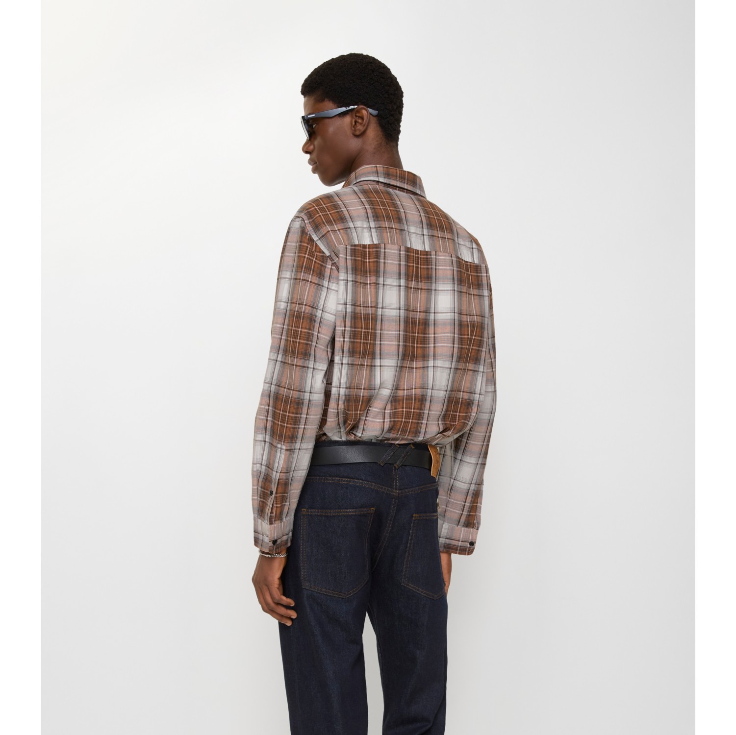 Madras Check Cotton Shirt in Russet brown - Men | Burberry® Official