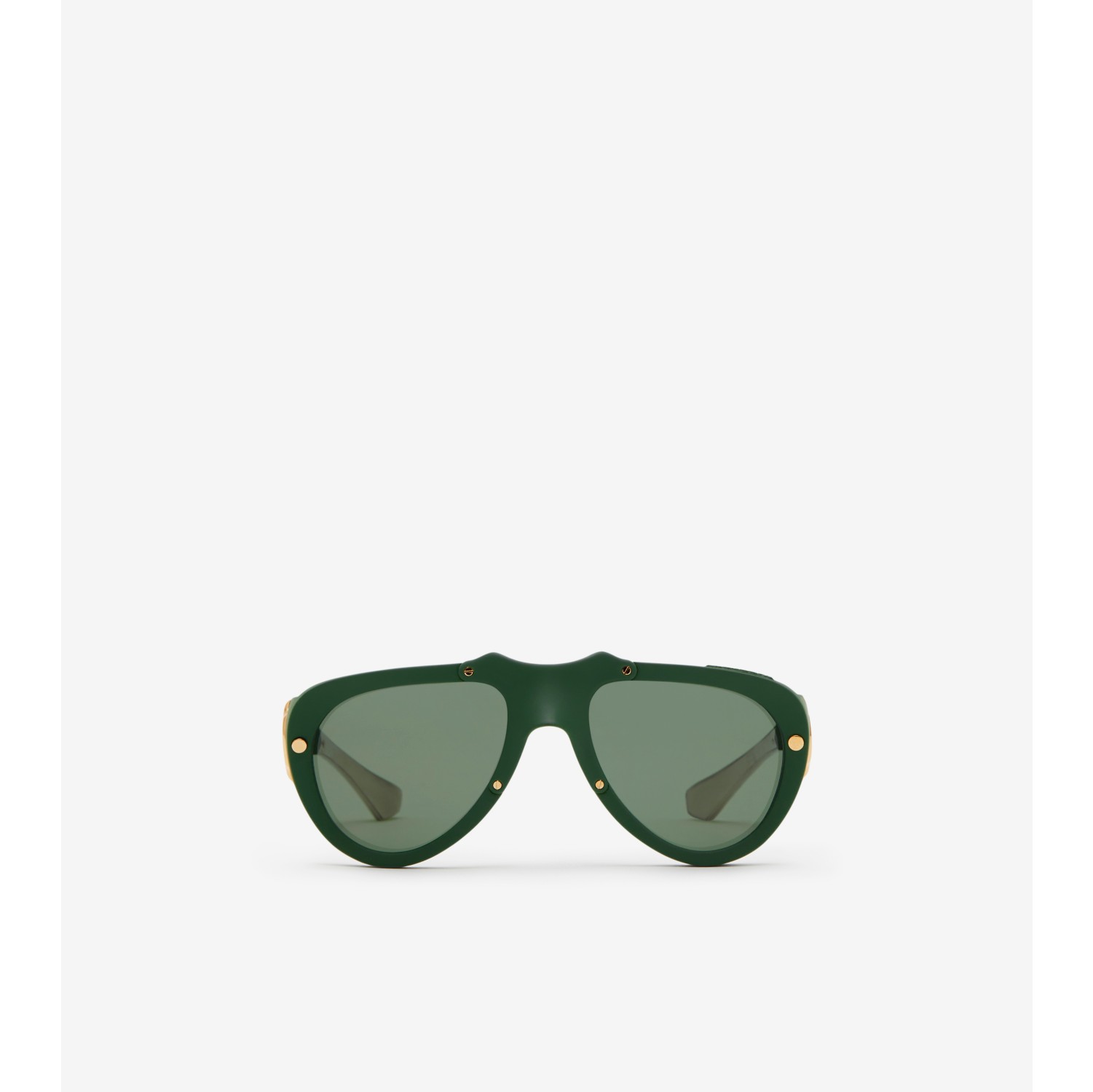 Shield Mask Sunglasses in Dark forest green | Burberry® Official