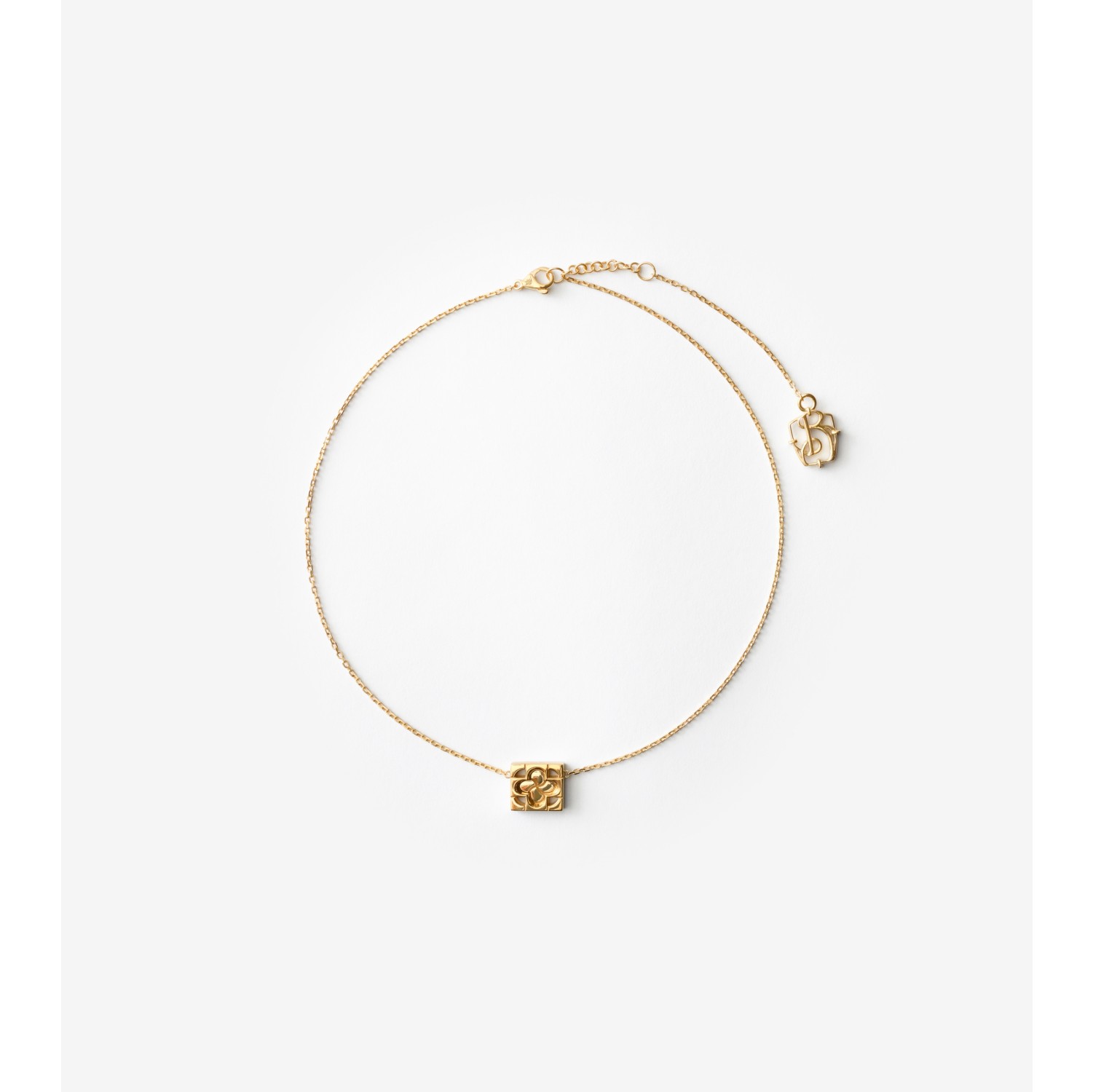 Rose Monogram Necklace in Gold Women Burberry Official