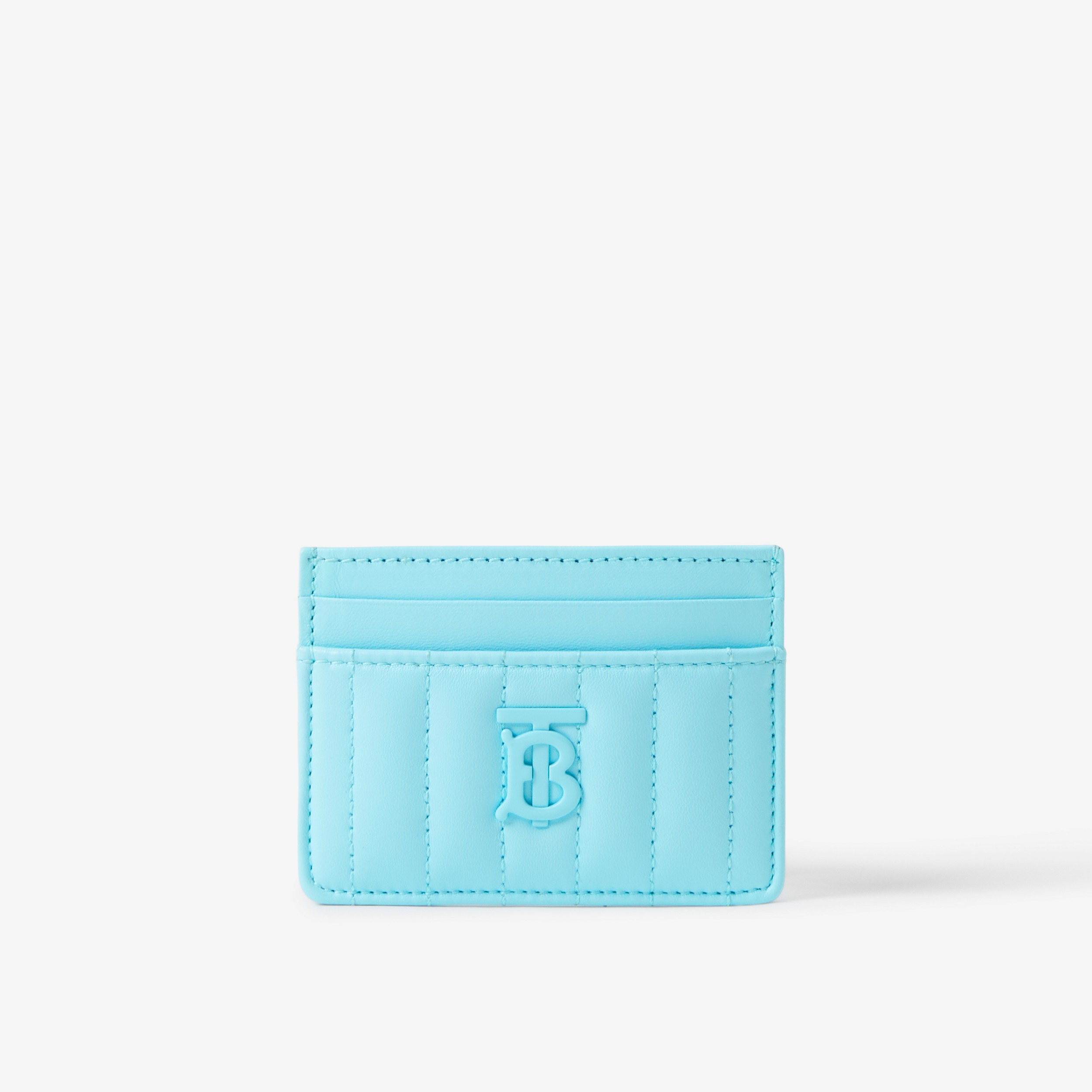 Quilted Leather Lola Card Case in Cool Sky Blue - Women | Burberry® Official - 1