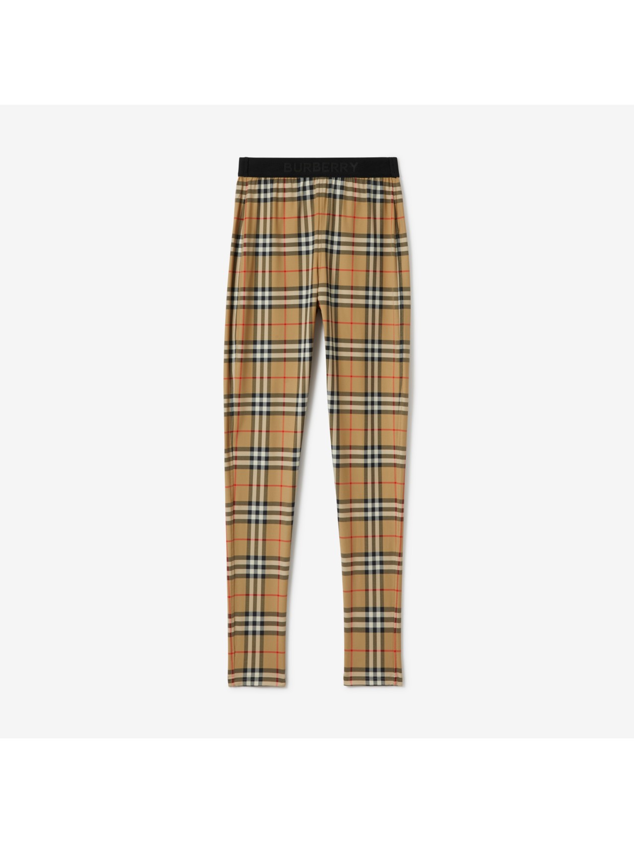 Logo Detail Vintage Check Leggings in Archive Beige - Women | Burberry®  Official