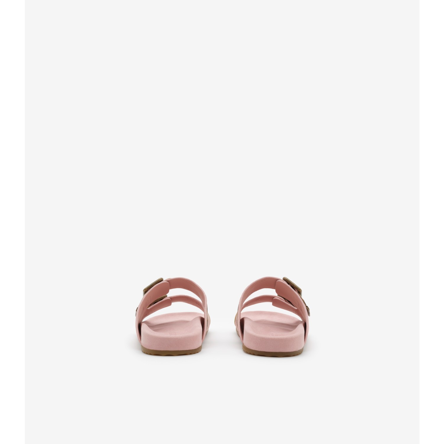 Check Suede Urchin Sandals in Peony pink - Women | Burberry® Official