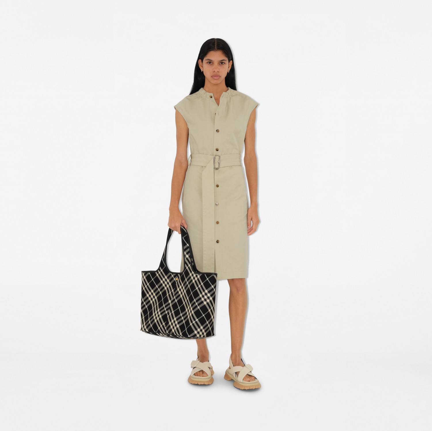 Medium Check Tote in Black/calico - Women | Burberry® Official Medium Check Tote in Black/calico - Women | Burberry® Official