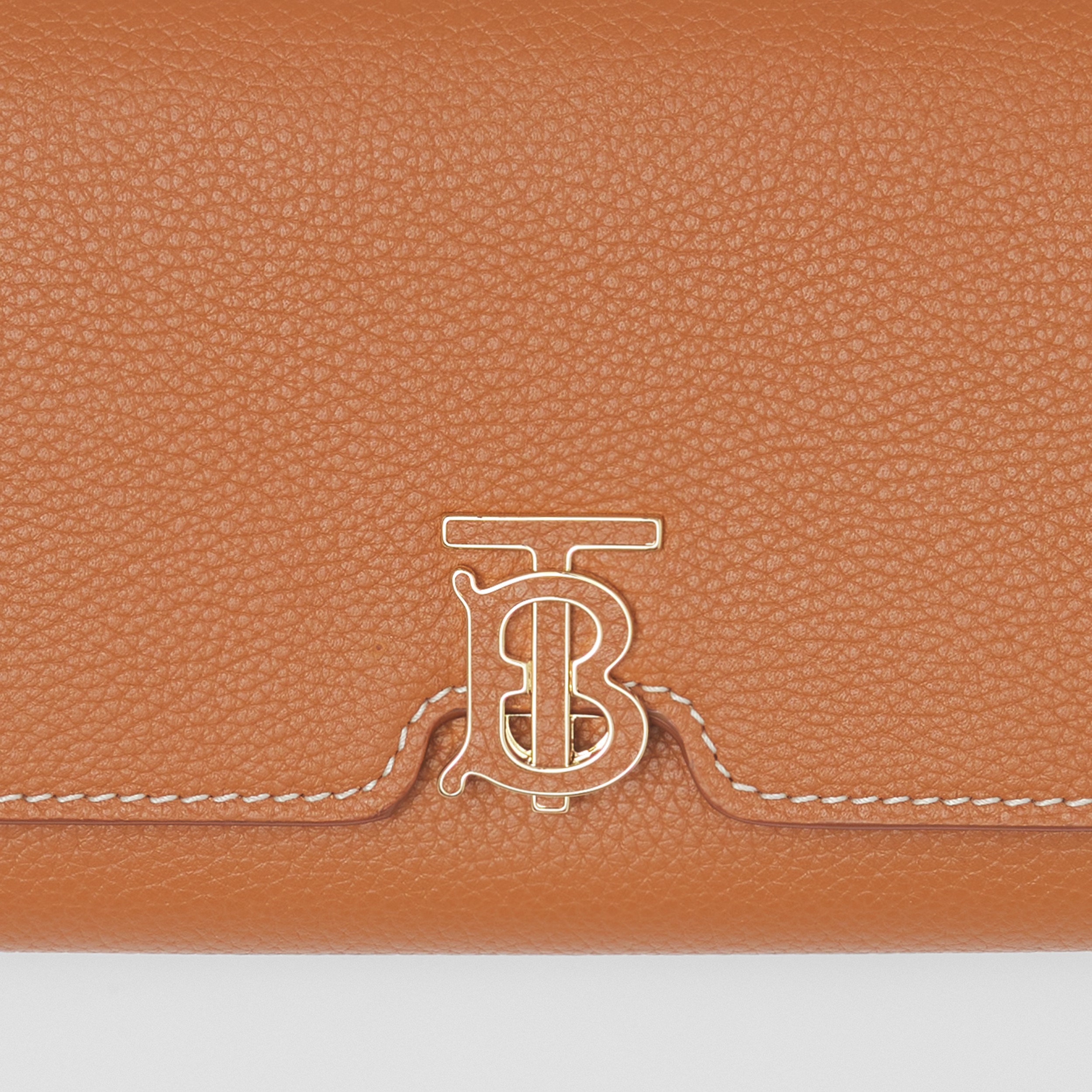 Monogram Motif Grainy Leather Continental Wallet in Warm Russet Brown - Women | Burberry® Official - 2