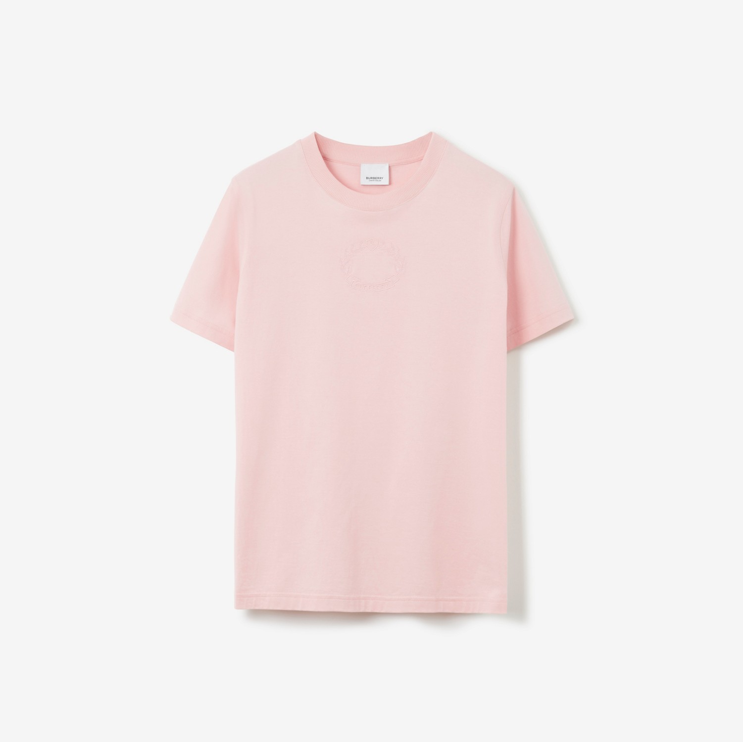 Oak Leaf Crest Cotton T-shirt in Soft Blossom - Women | Burberry® Official