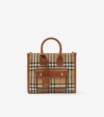 Mini Freya Tote in Archive beige/briar brown - Women