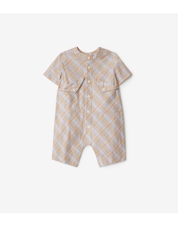 Check Cotton Playsuit