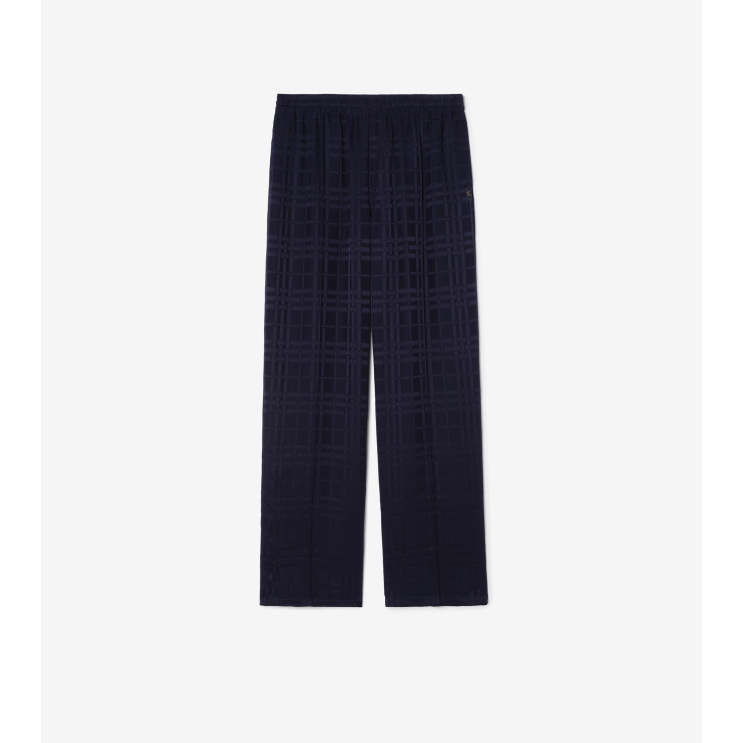 Check Silk Trousers