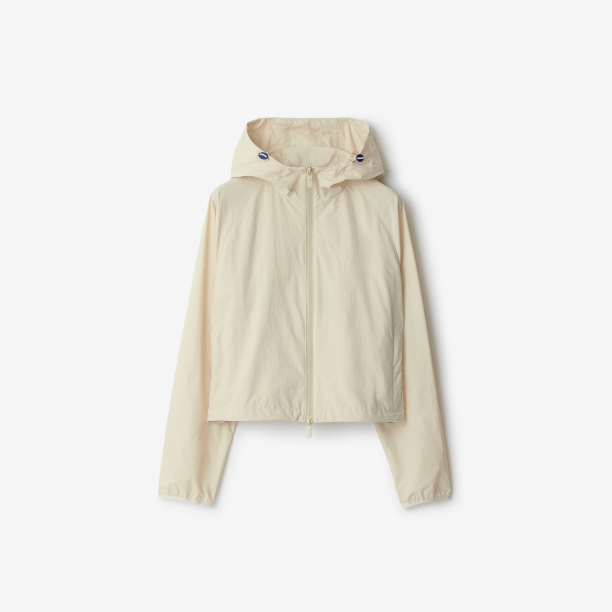 Shop Burberry Cropped Nylon Jacket In Soap