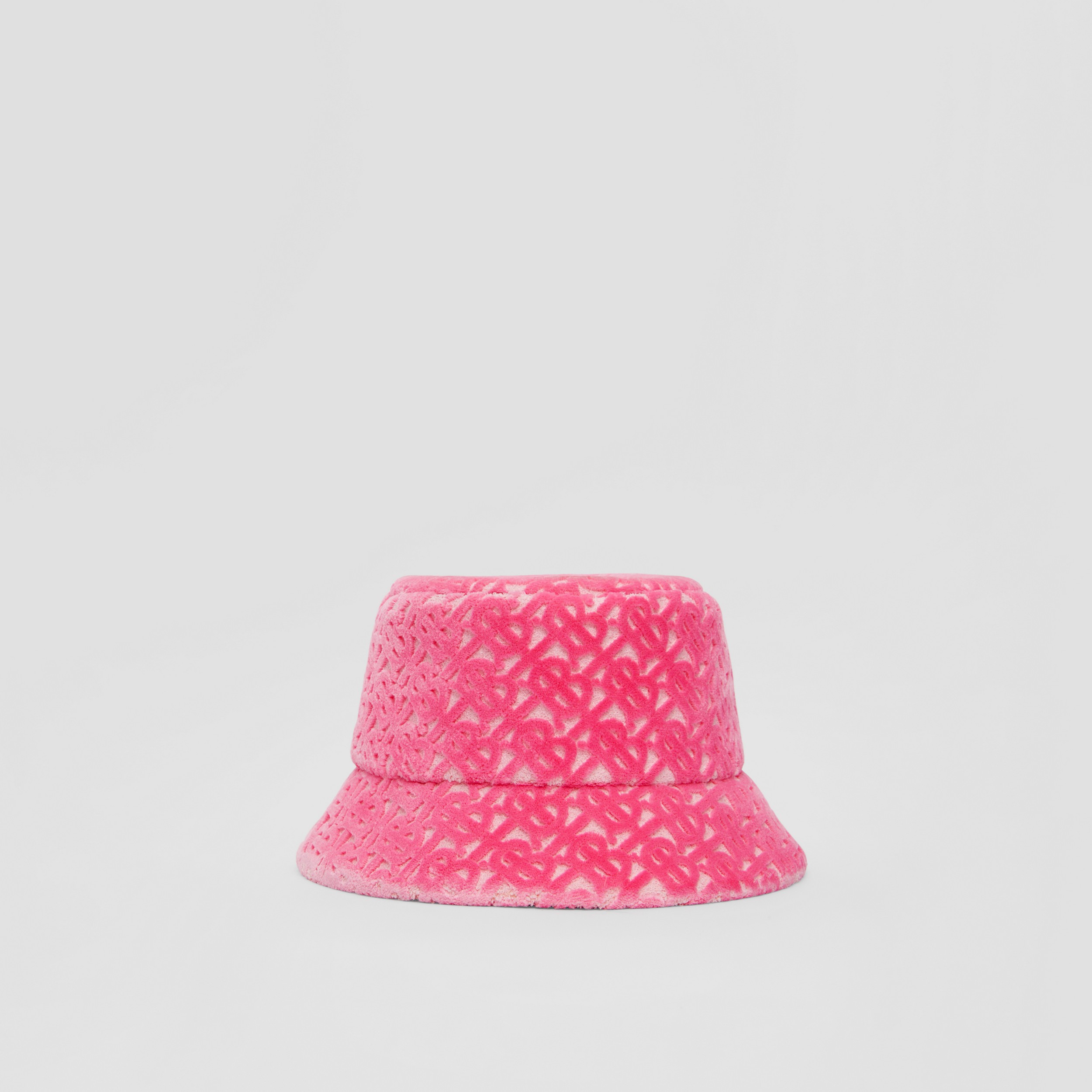 Monogram Motif Cotton Bucket Hat in Pink/lime | Burberry® Official - 4