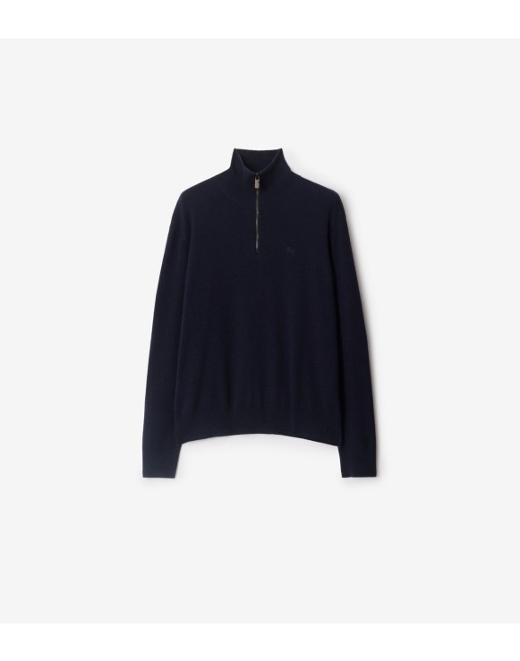 Cashmere Blend Half-zip Sweater