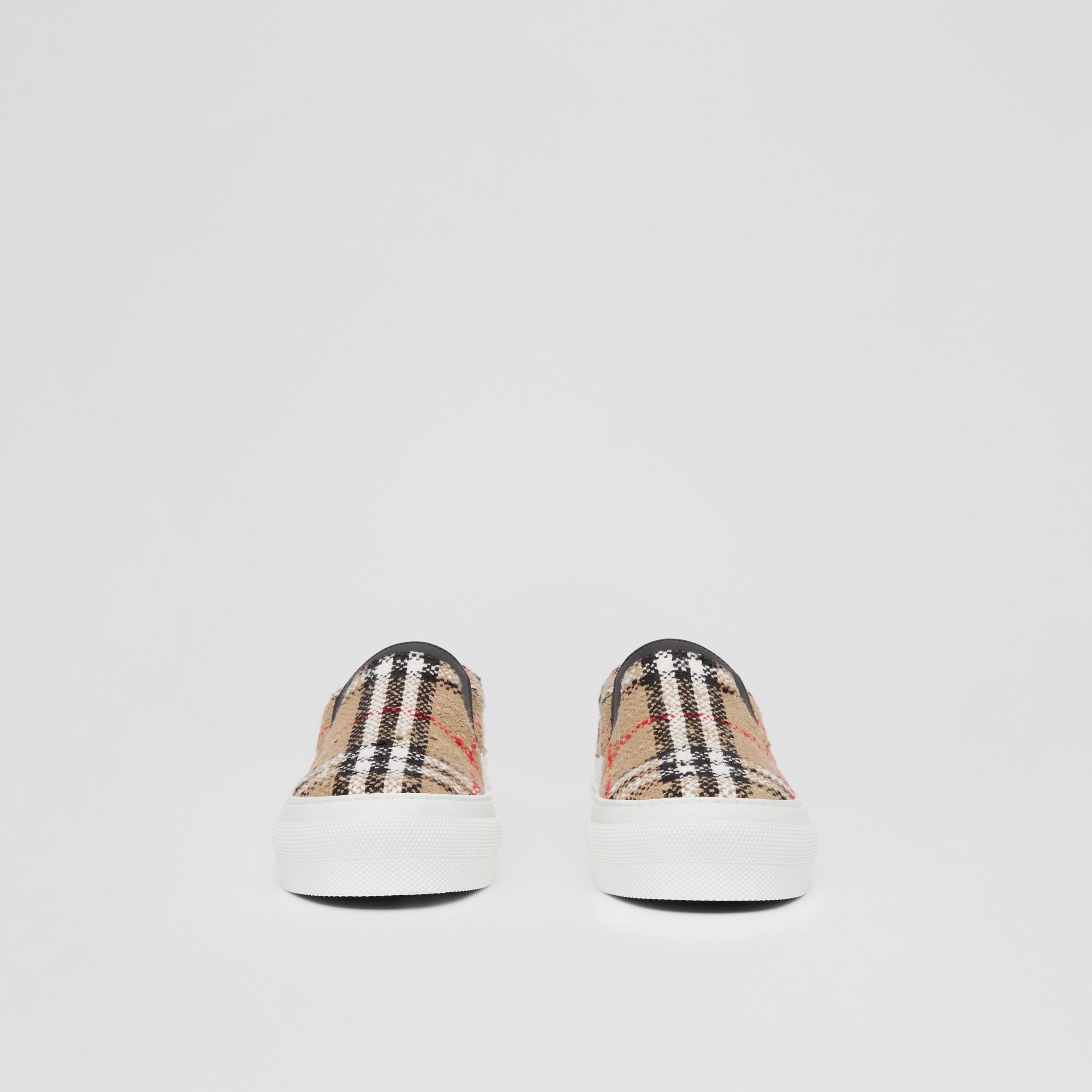 Vintage Check Cotton Wool Blend Sneakers in Archive Beige - Women | Burberry® Official - 4