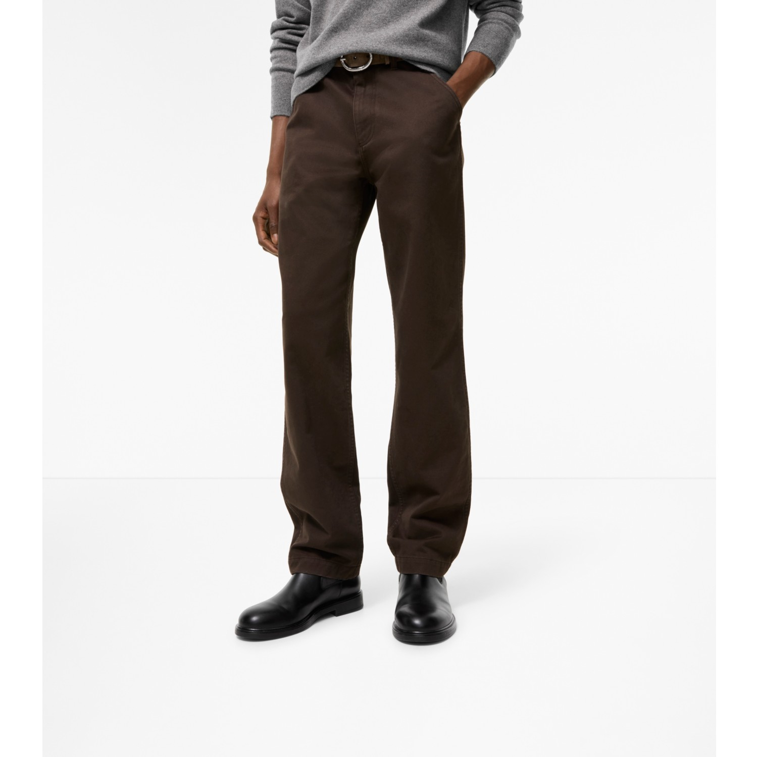 Pantaloni chino in twill di cotone