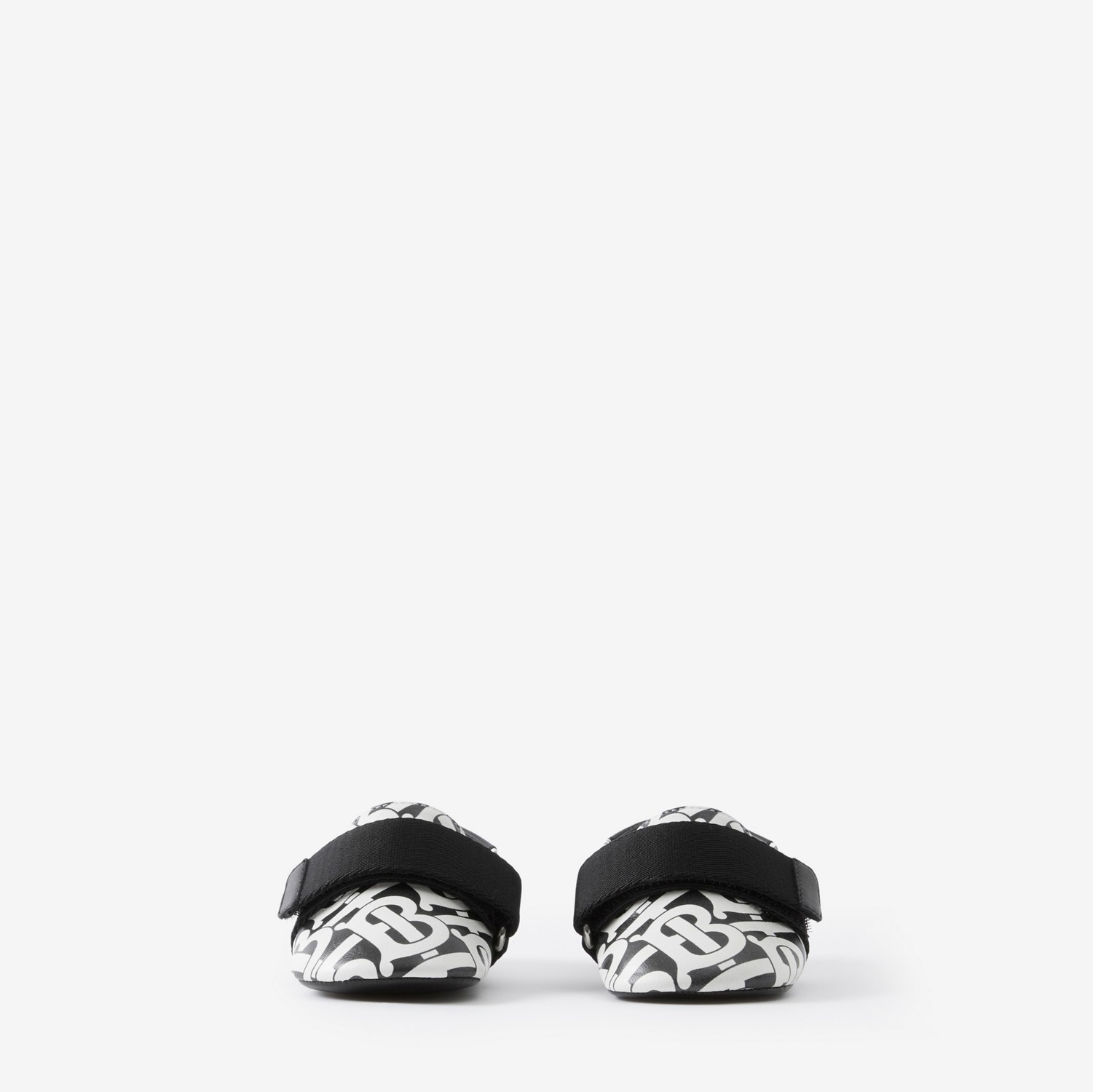 专属标识装饰婴儿短靴 (黑色 / 白色) - 儿童 | Burberry® 博柏利官网