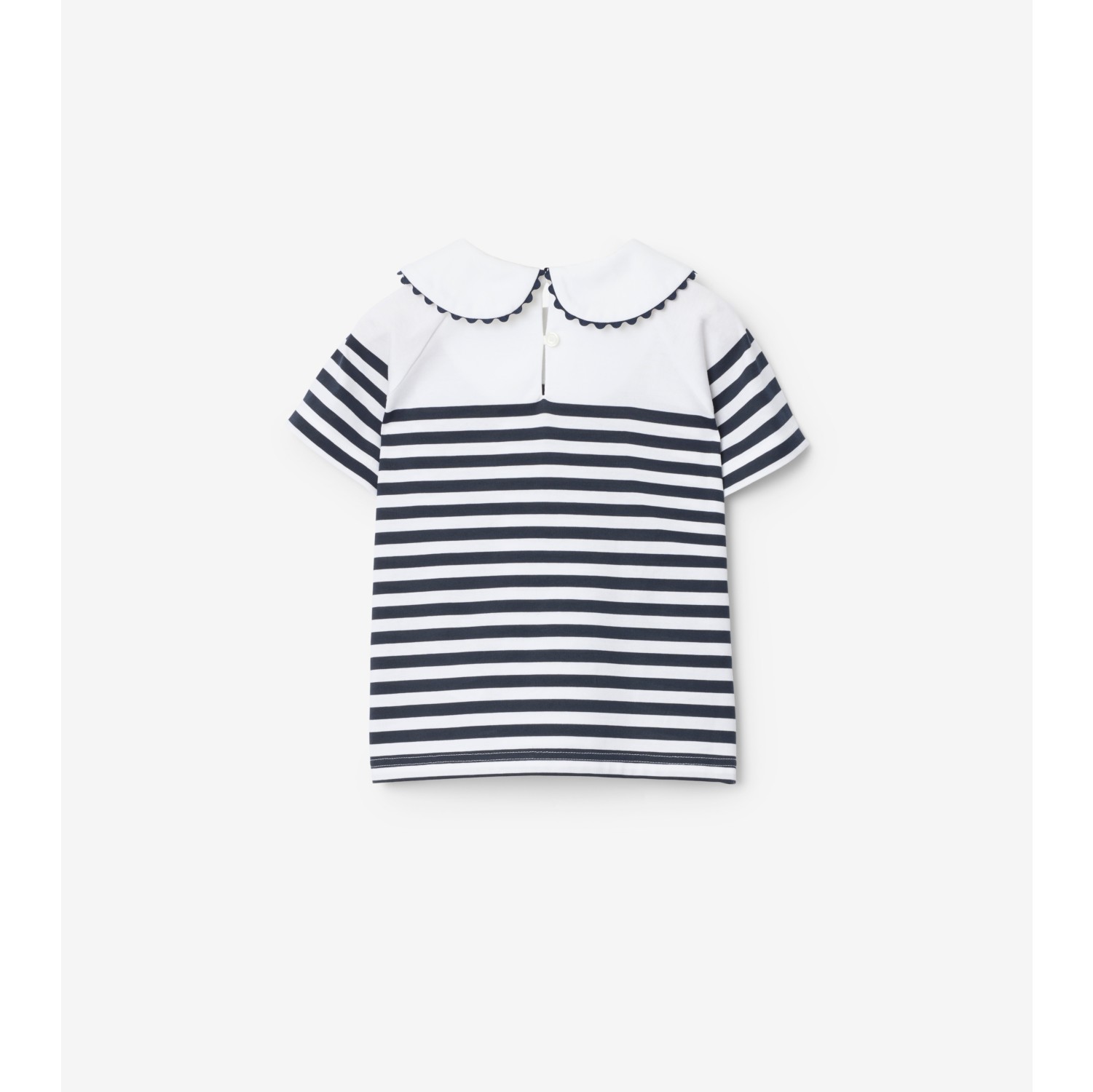 ロゴ ストライプ コットンTシャツ