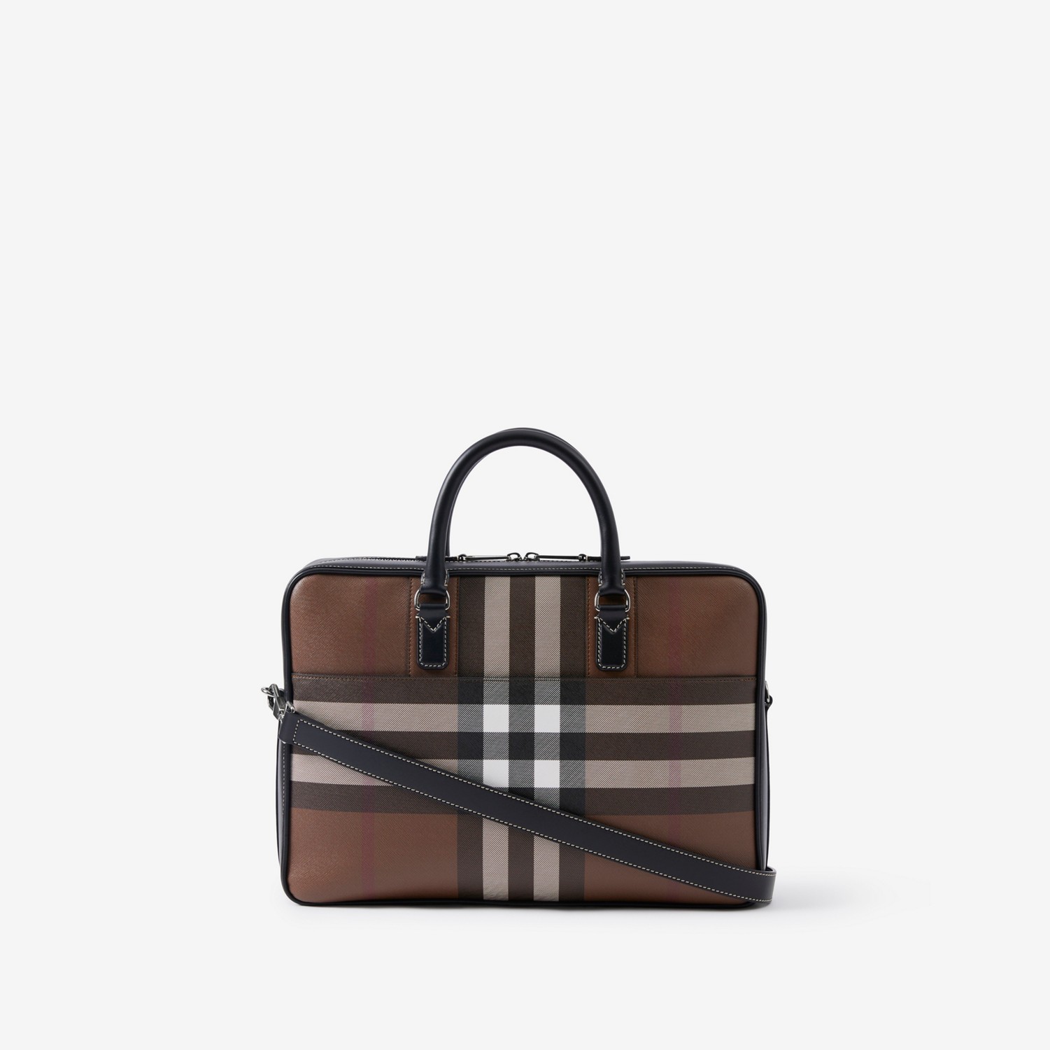 Ainsworth Briefcase in Dark Birch Brown - Men | Burberry® Official