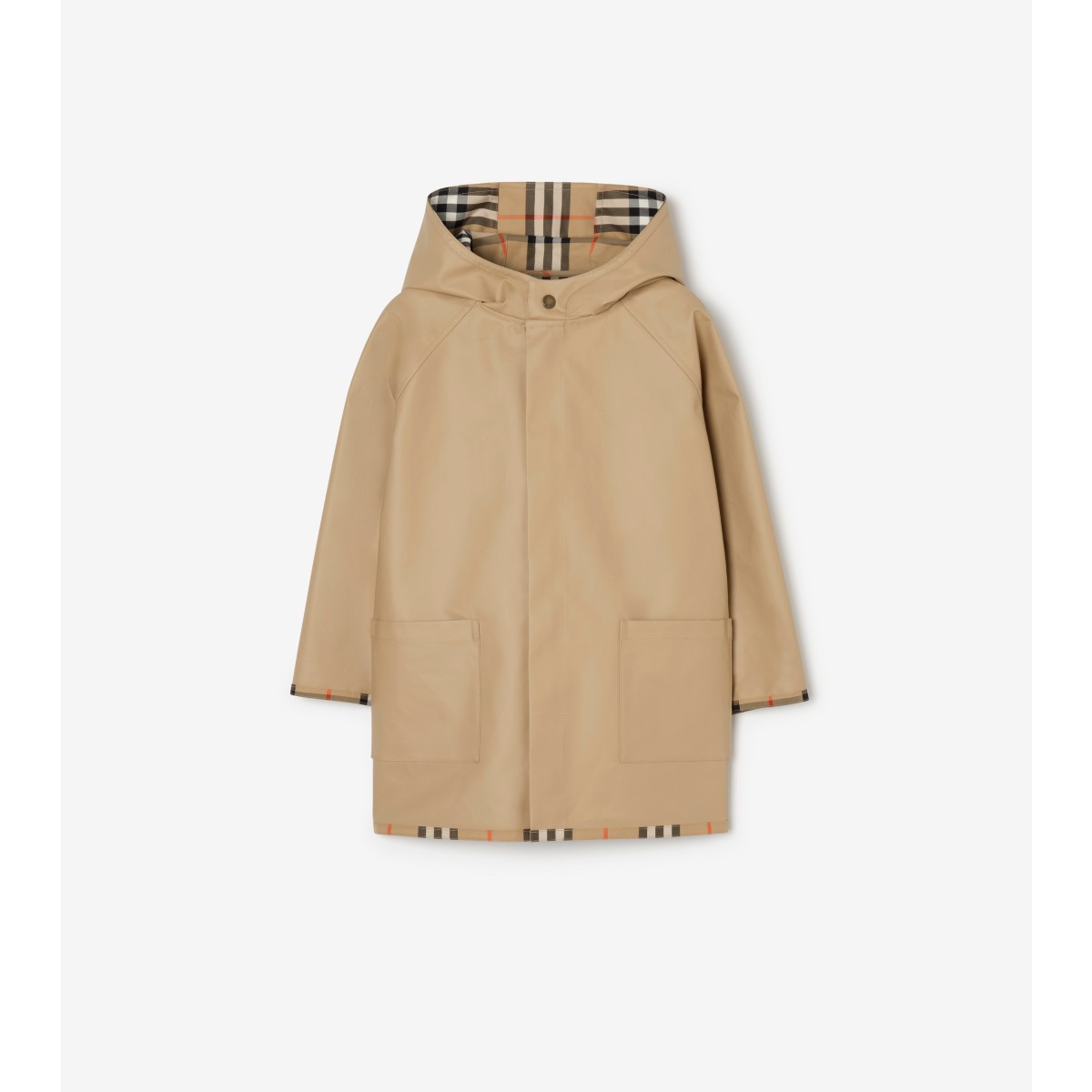  Check Cotton Hooded Coat