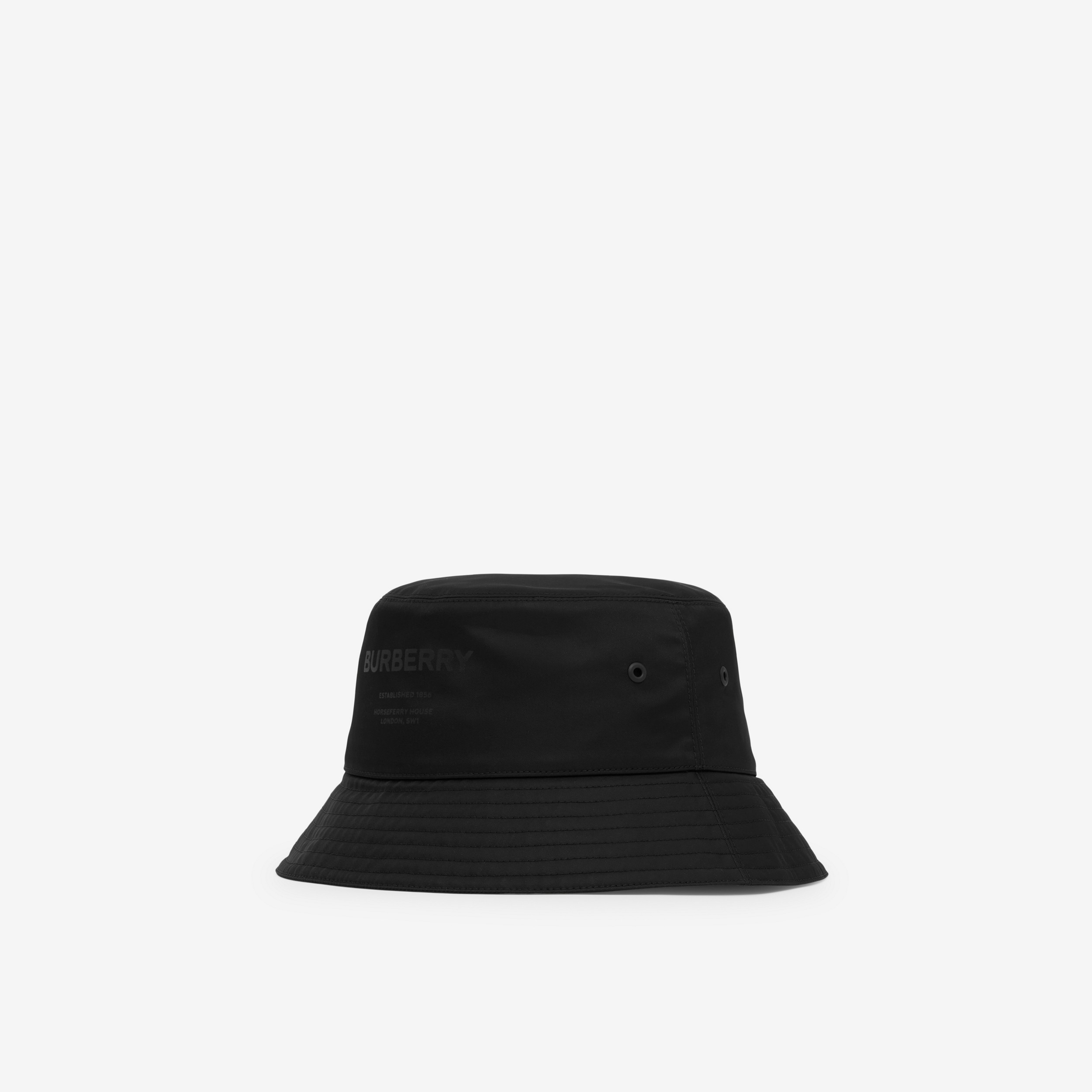 Chapéu Bucket de nylon com estampa Horseferry (Preto) | Burberry® oficial - 2