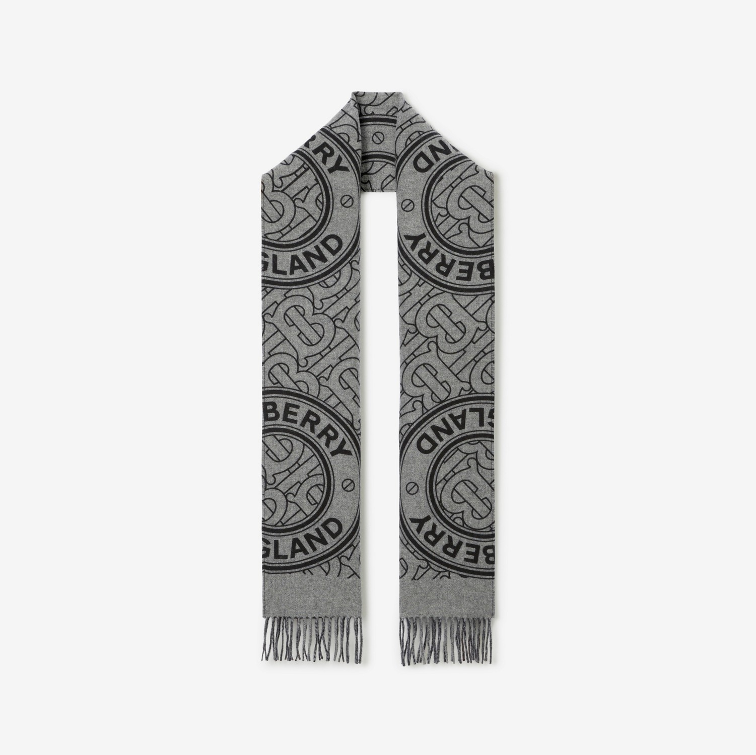 Reversible Montage Cashmere Scarf in Shale Grey | Burberry® Official