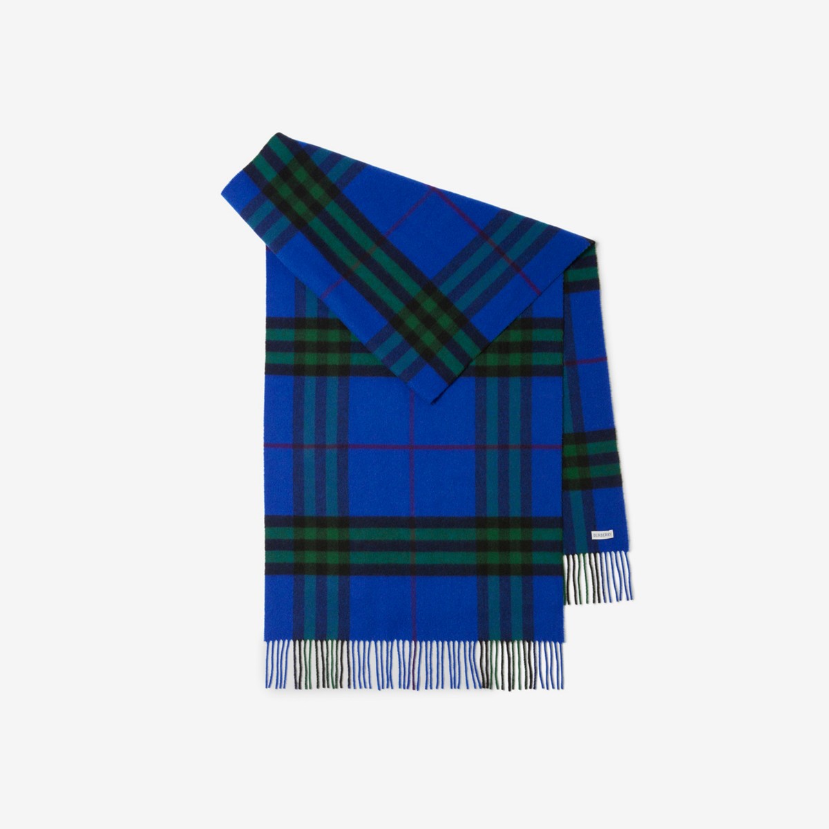 Burberry Check Cashmere Scarf In Knight/ivy