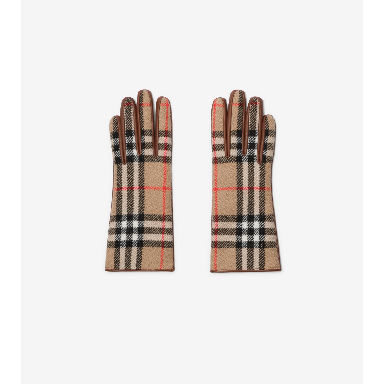 Check Wool Gloves