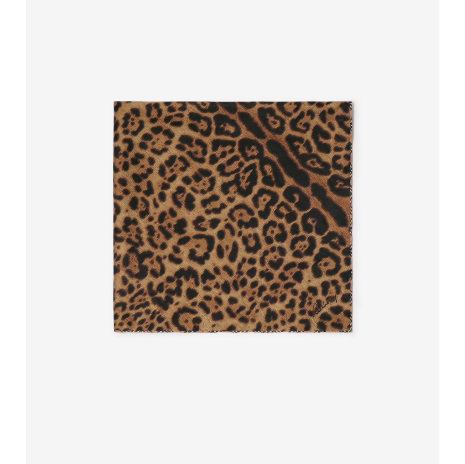 Leopard Print Silk Scarf