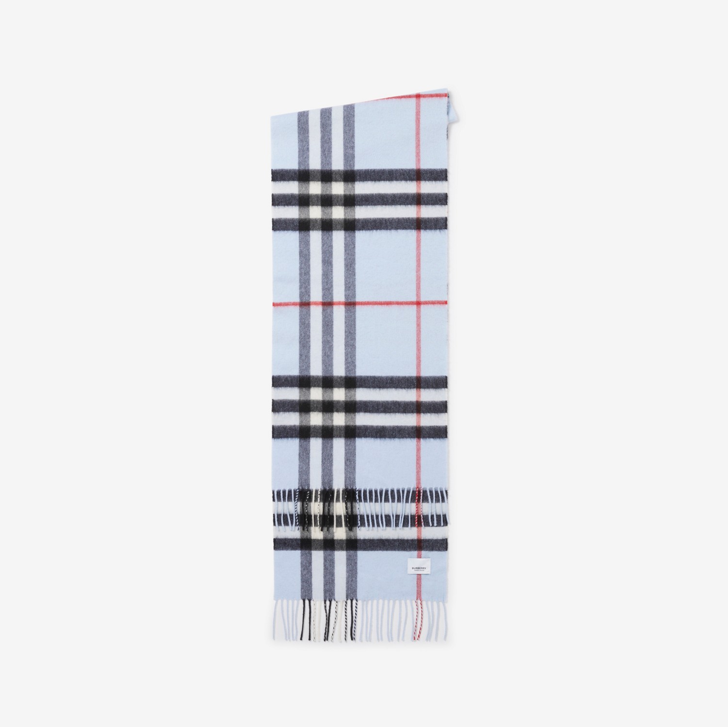 The Burberry Check Cashmere Scarf in Pale Blue | Burberry® Official