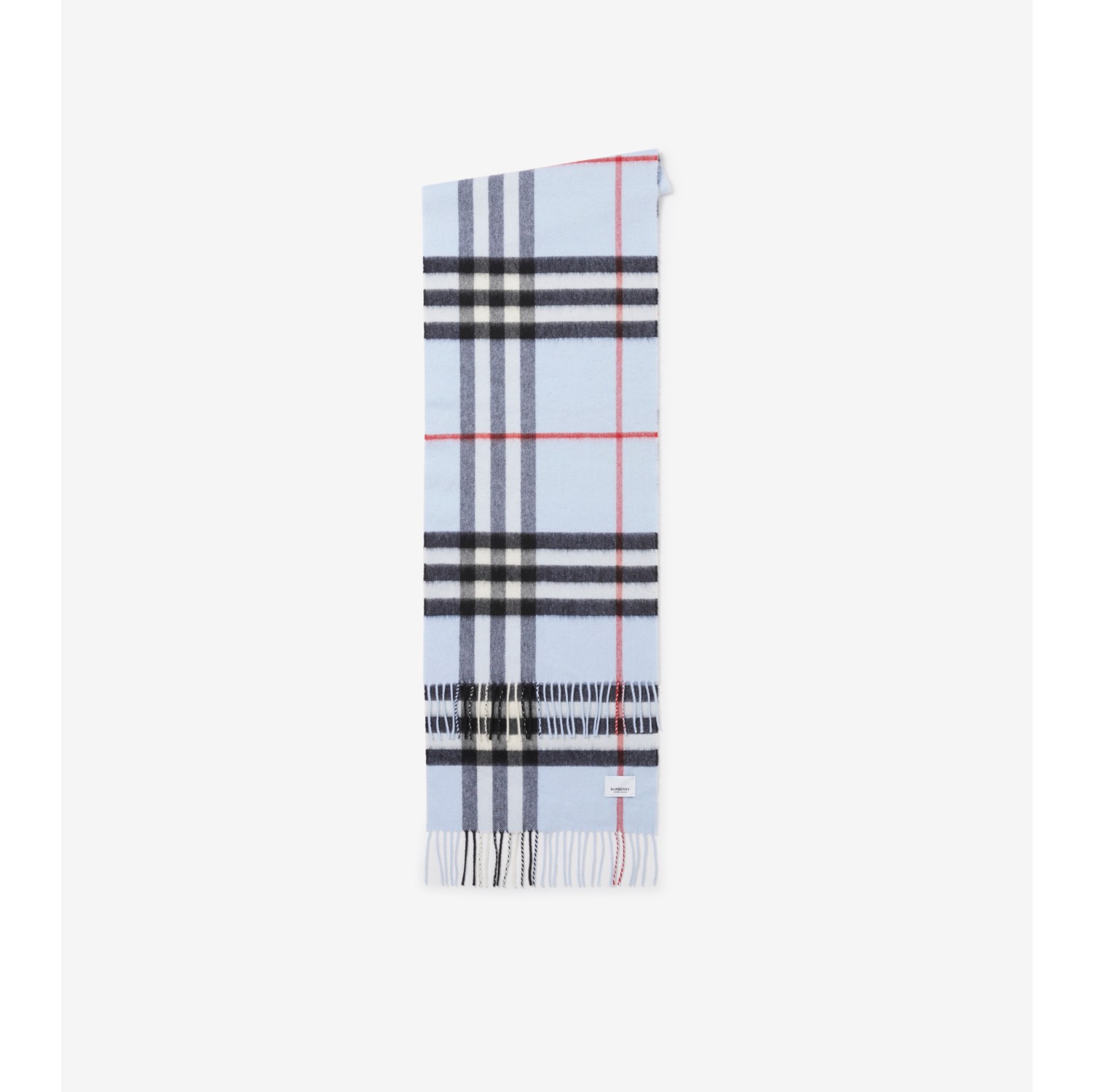 チェック カシミアスカーフ (ペールブルー) | Burberry®公式サイト