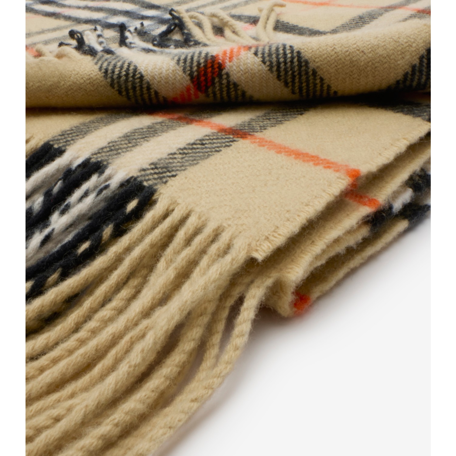 Check Wool Cashmere Blanket