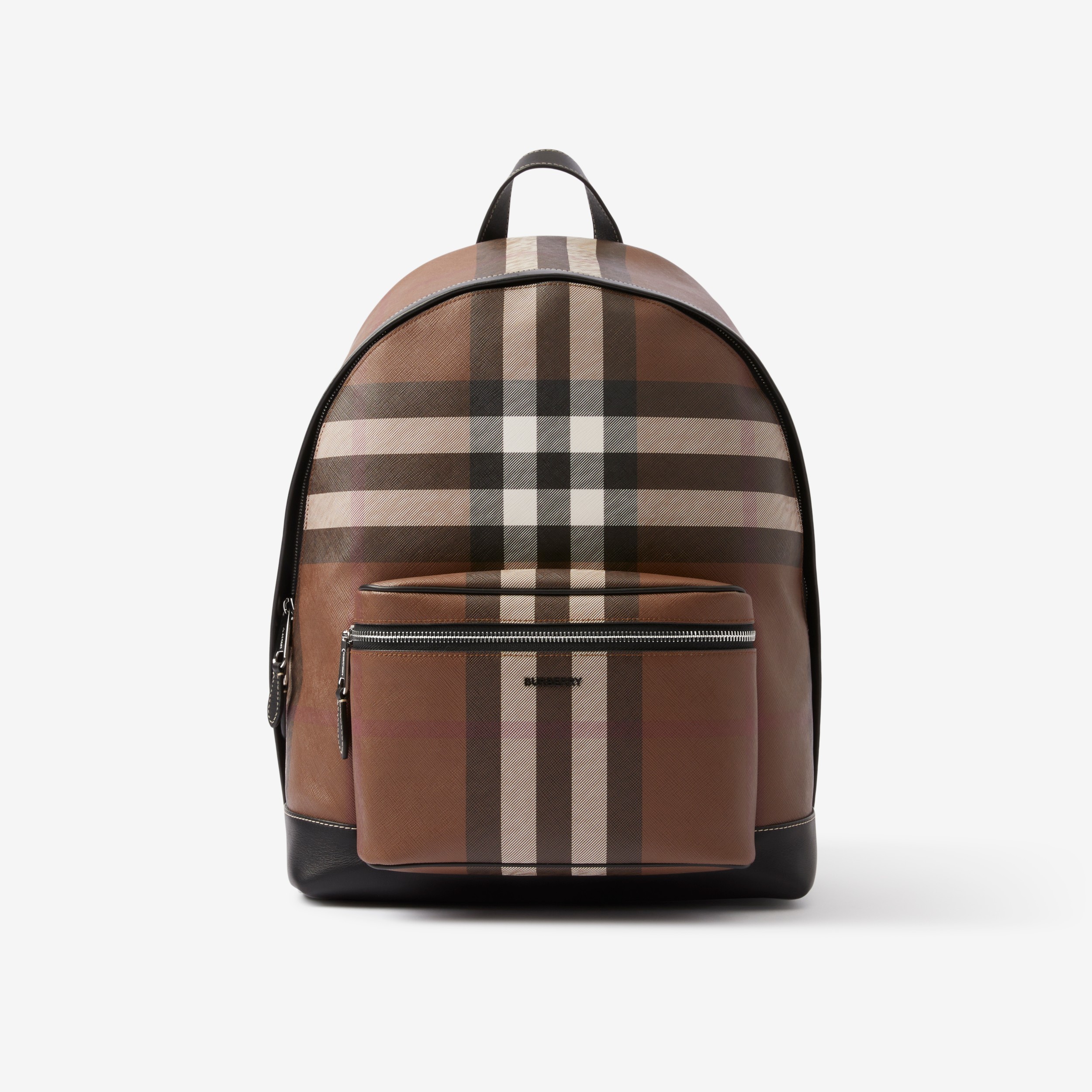 Check Backpack in Dark Birch Brown Burberry® Official