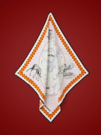 Alabaster Pink Animal Kingdom Print Silk Square Scarf