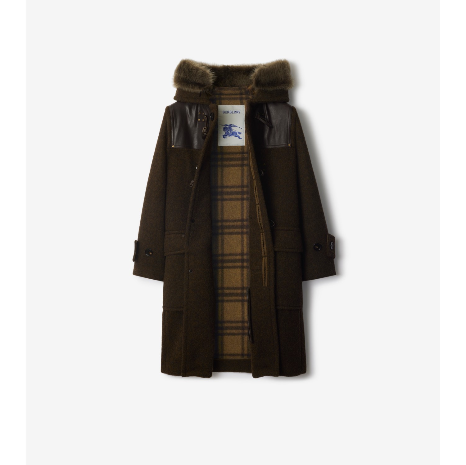 Burberry duffle coat with fur hood online