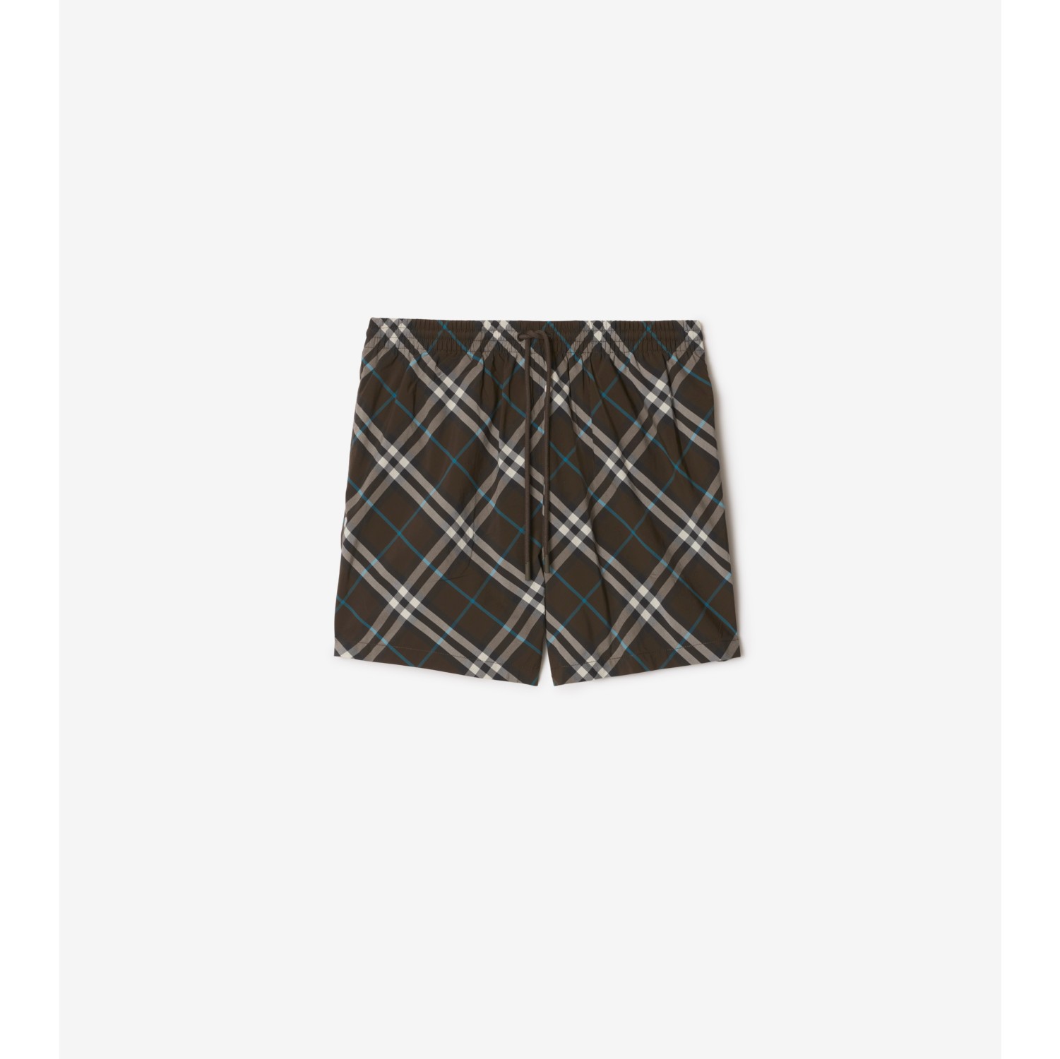 Check Swim Shorts in Snug Men Nylon Burberry Official