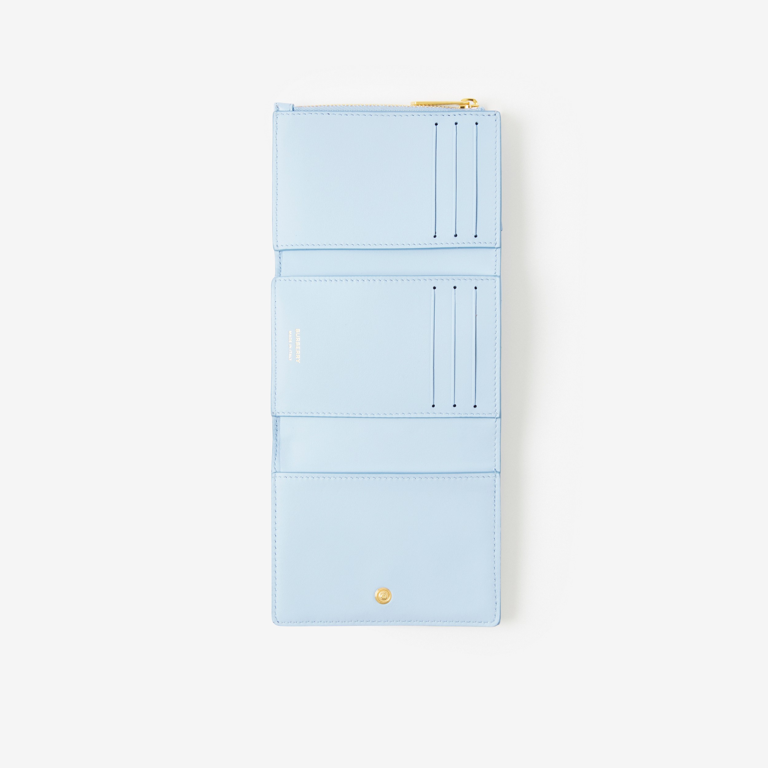 Quilted Leather Small Lola Folding Wallet in Pale Blue - Women | Burberry® Official - 4