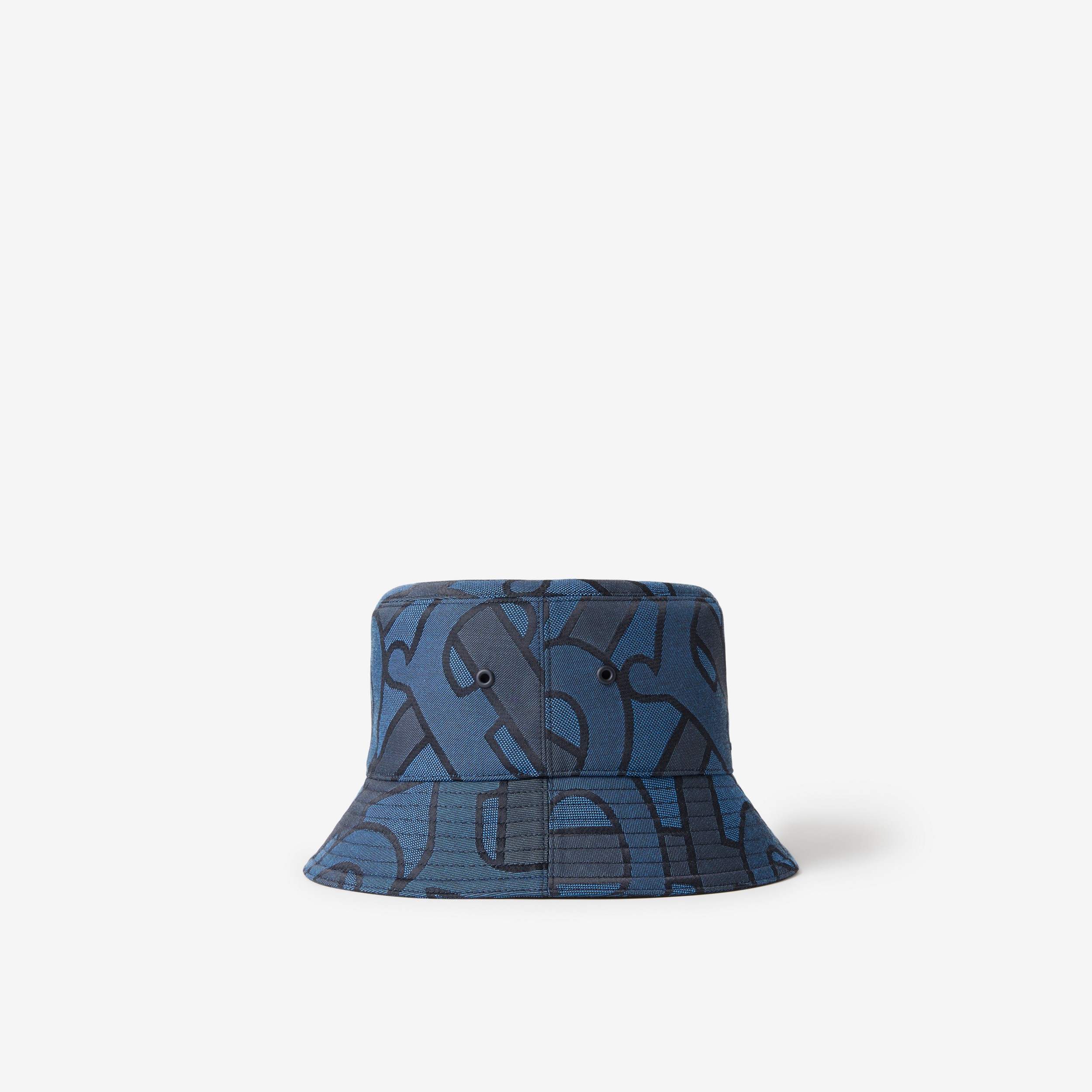 Chapéu Bucket de algodão com monograma em jacquard (Azul-marinho) | Burberry® oficial - 2