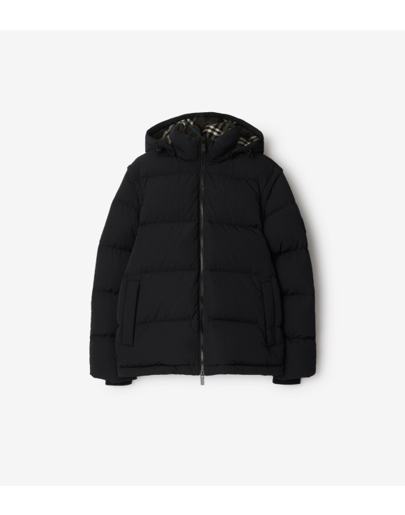 Detachable Sleeve Nylon Puffer Jacket