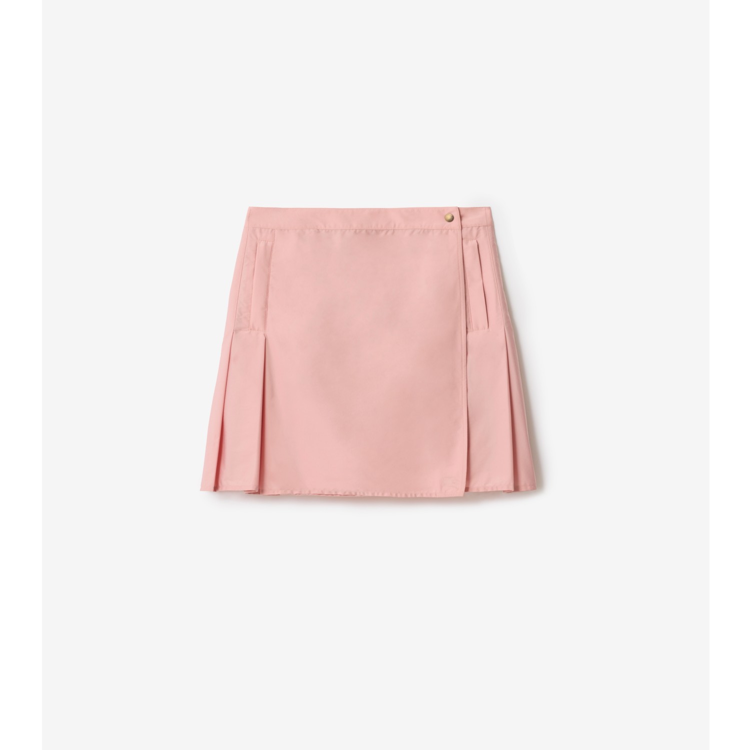 Pleated Stretch Nylon Mini Skirt
