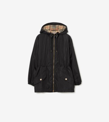 Nylon Hooded Jacket in Black - Women | Burberry® Official