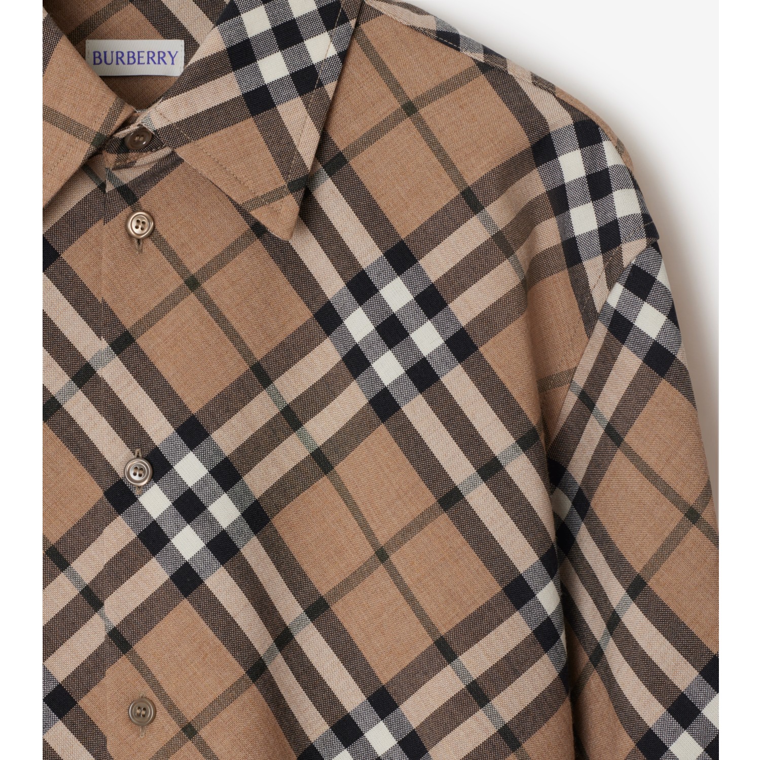 Check Wool Blend Shirt