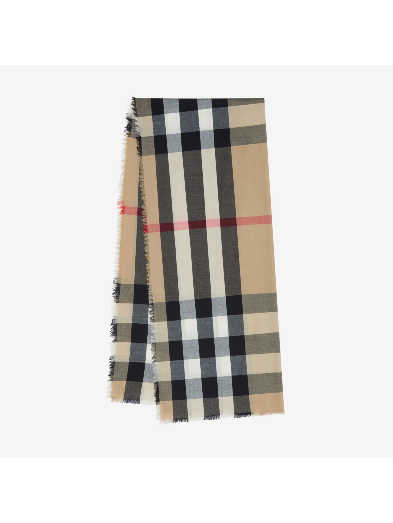 チェック カシミアスカーフ (アーカイブベージュ) | Burberry®公式サイト