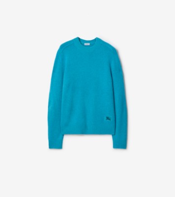 Cashmere Sweater in Atom blue - Men | Burberry® Official