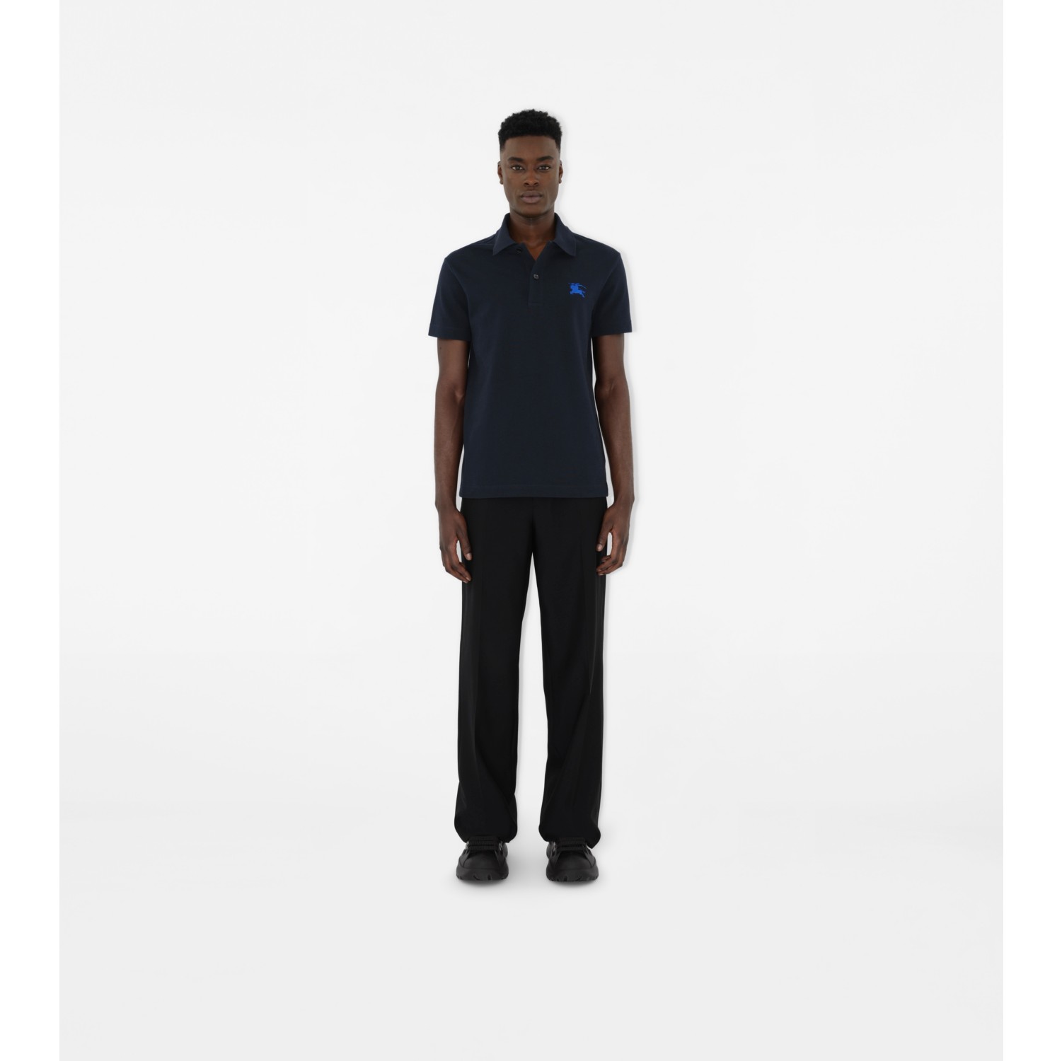 Burberry navy blue polo shirt best sale