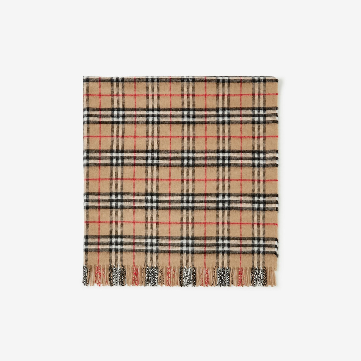 Check Cashmere Baby Blanket in Archive Beige - Children | Burberry® Official