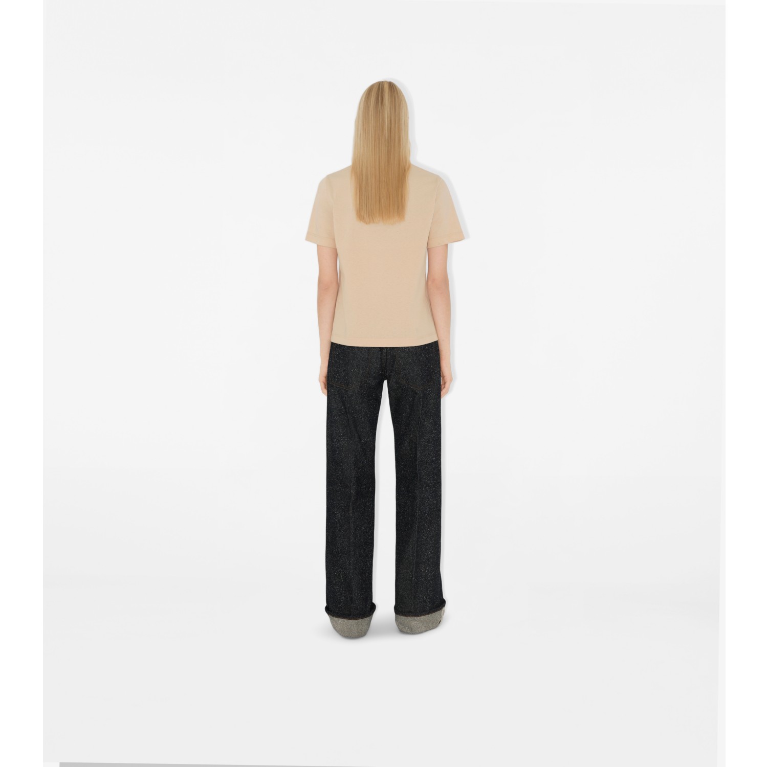 Check Label Cotton T-shirt