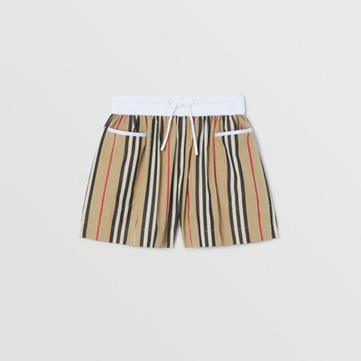 버버리 걸즈 반바지 Burberry Icon Stripe Cotton Poplin Shorts