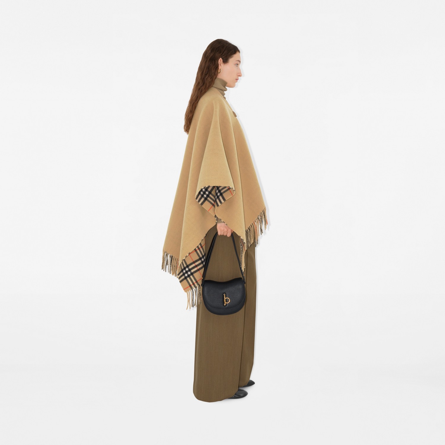 チェック ウールケープ (サンド) | Burberry®公式サイト チェック ウールケープ (サンド) | Burberry®公式サイト